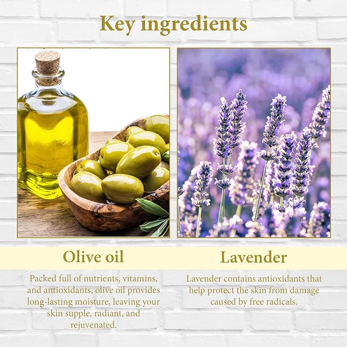 Calithea 3 Pack Soap Bars: Olive Oil Lavender Soap - Image 3