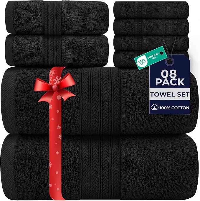 DAN RIVER 8 PC Luxury Bath Towels by DanRiver