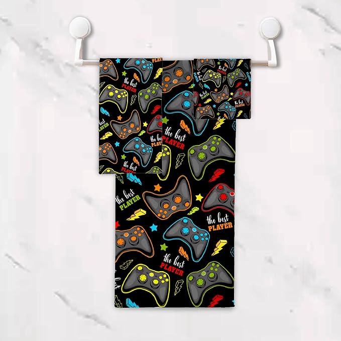 Gaming 3 Piece Towel Bathroom Sets, 1 Bath Towel, 1 Washcloth, 1 Hand Towel - Image 6
