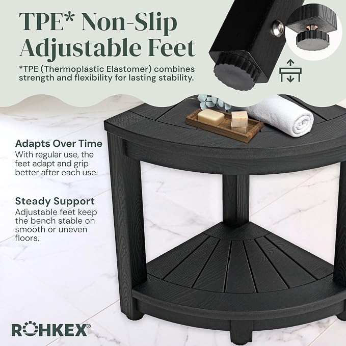 Plastic Corner Shower Stool - Image 6