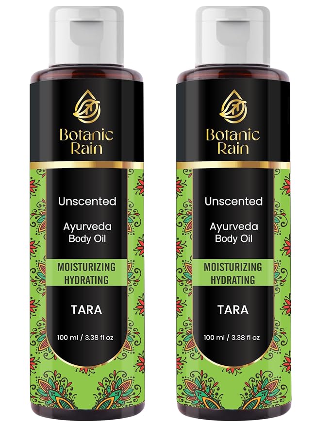 Ayurveda Unscented Body Oil, Moisturizing & Hydrating Organic Fragrance Free by BotanicRain