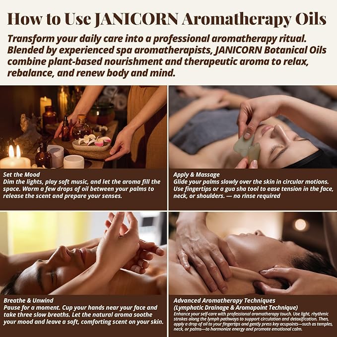 Sandalwood & Bergamot Aromatherapy Body & Massage Oil – Lightweight, - Image 4