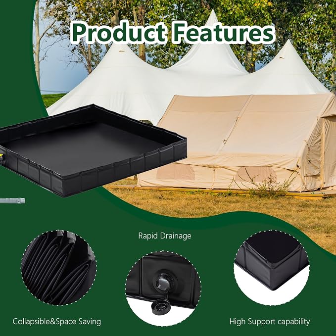 Portable Shower Pan, Indoor Shower Stall Enclosures - Image 5