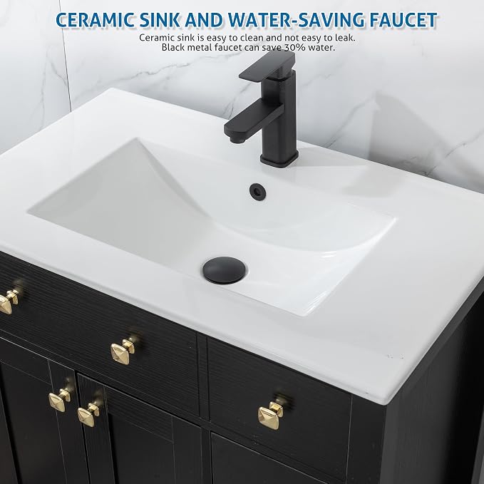 LUCKWIND 30" Bathroom Vanity - Image 4