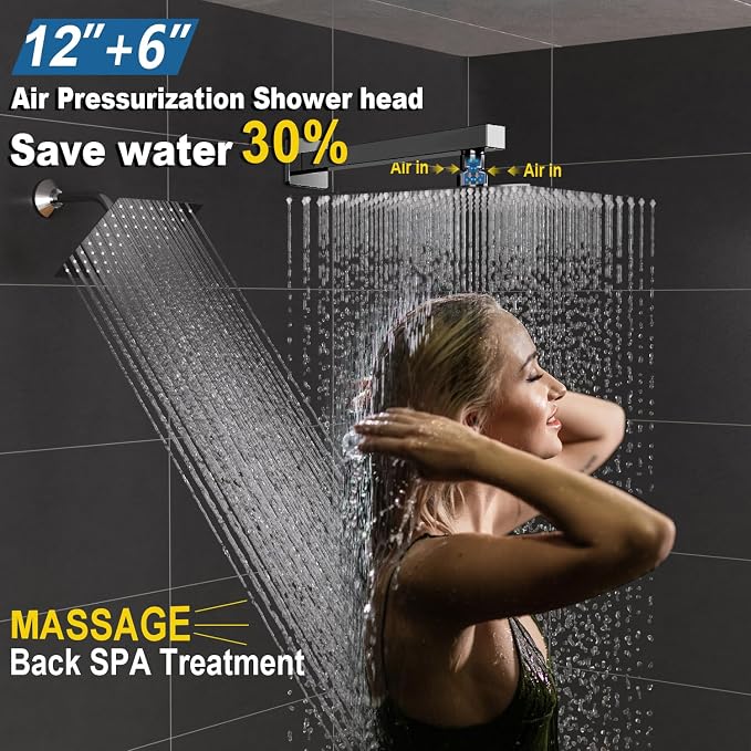 Enga Thermostatic Dual Shower System, All Functions Use Together & Volume - Image 3