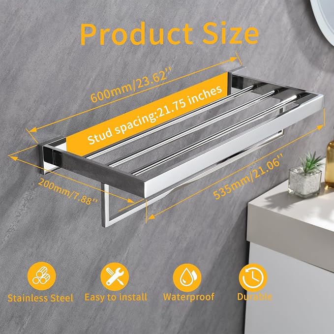 24 Inch Towel Racks for Bathroom - Image 2