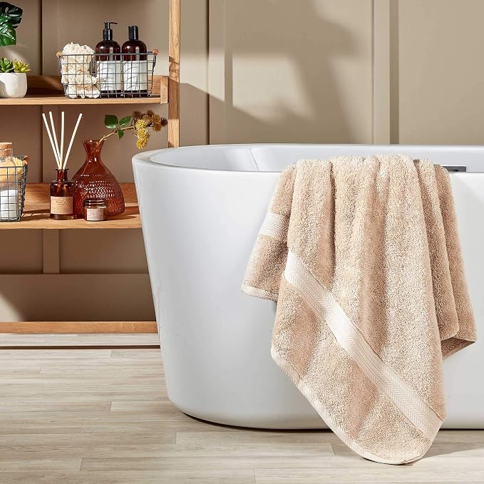 Christy Renaissance 6 Piece Beige Towel Set | 100% Egyptian Cotton | Luxury - Image 6