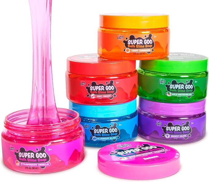 Tub Works® Super Goo Bath Slime™ Kids Soap Bath Toy, 6 Pack | Stretchy by TubWorks