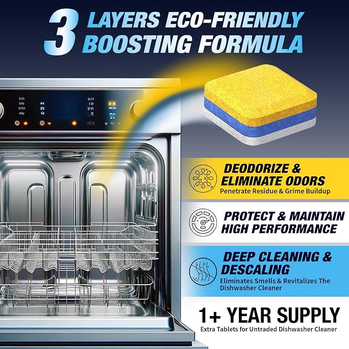 Dishwasher Cleaner Deodorizer Descaler Tablets - Image 4