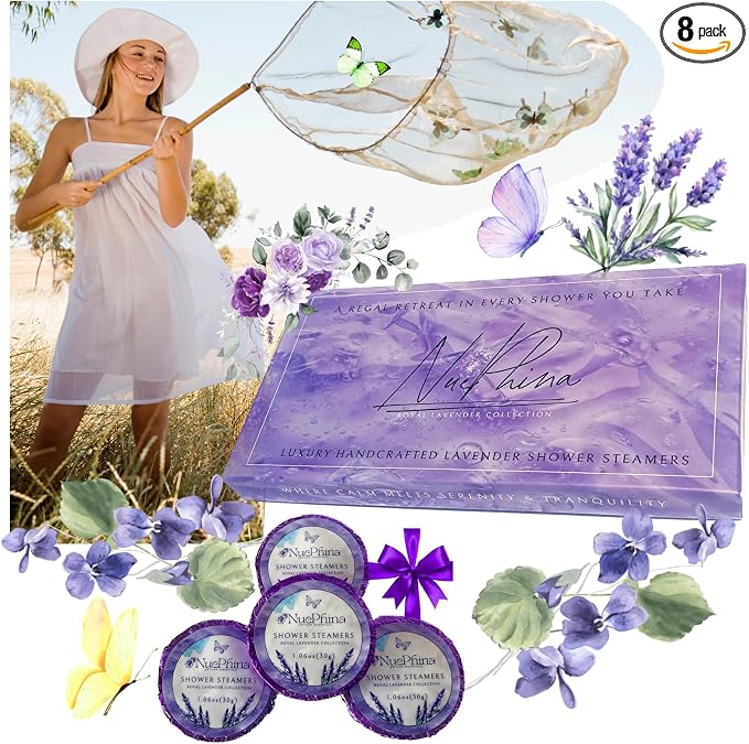 LUXURY LAVENDER SHOWER STEAMERS, 100% Natural Ingredients by Unknown