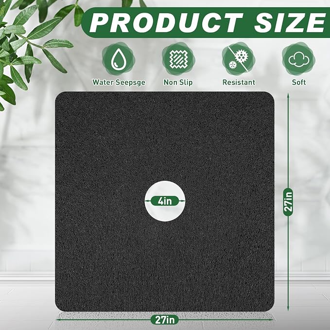 Shower Mat Non Slip, 27 x 27 Inch Extra Large Bath Mat - Image 2