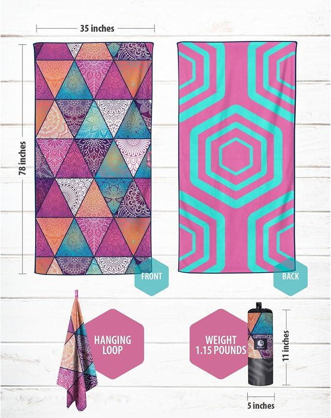 VENTURE 4TH Microfiber Beach Towel: Quick-Dry, Sandproof and Lightweight - Image 5