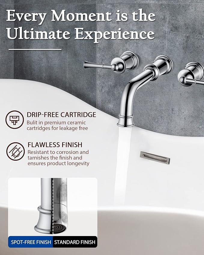 High Flow Wall Mount Tub Filler - Image 2
