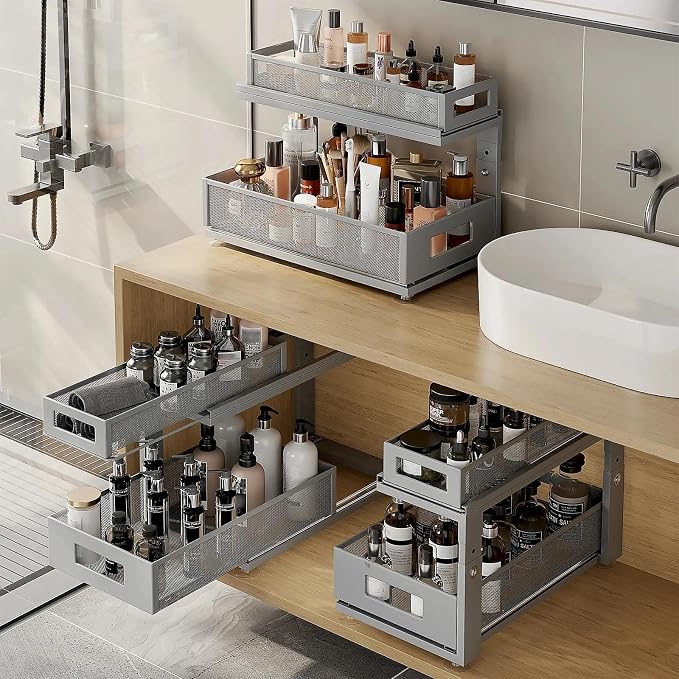 2 Pack 18.5IN-Depth Under Sink Organizer - Image 7
