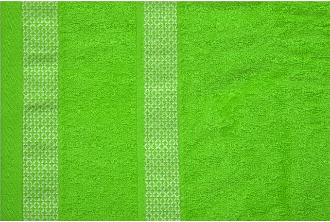 CASA COPENHAGEN Solitaire 6 Pieces Towel Set- Lime Green, 600 GSM 2 Bath Towel - Image 4