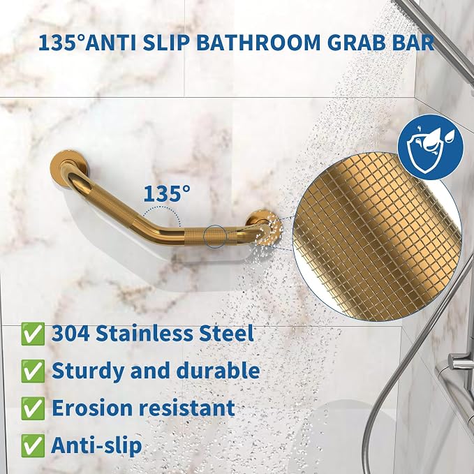 2 Pack 16 Inch Munzong Shower Grab Bars - Image 4