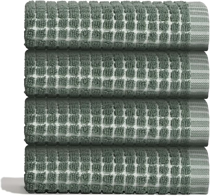 ONSEN Terry Cotton Waffle Face Towel Set – 4 Pack Luxury Cotton Face Towels by ONSEN