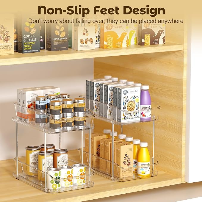 2 Tier Pull-Out Organizer for Bathroom Kitchen, Under Sink Storage - Image 5