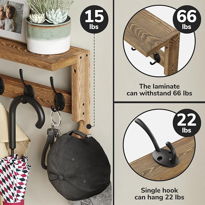 AMBIRD Coat Rack Wall Mounted - Image 3