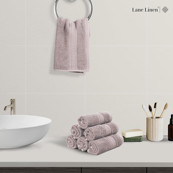 LANE LINEN 100% Cotton Wash Cloths - Image 2