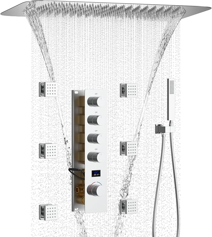 Polished Chrome Shower Set by KATAIS