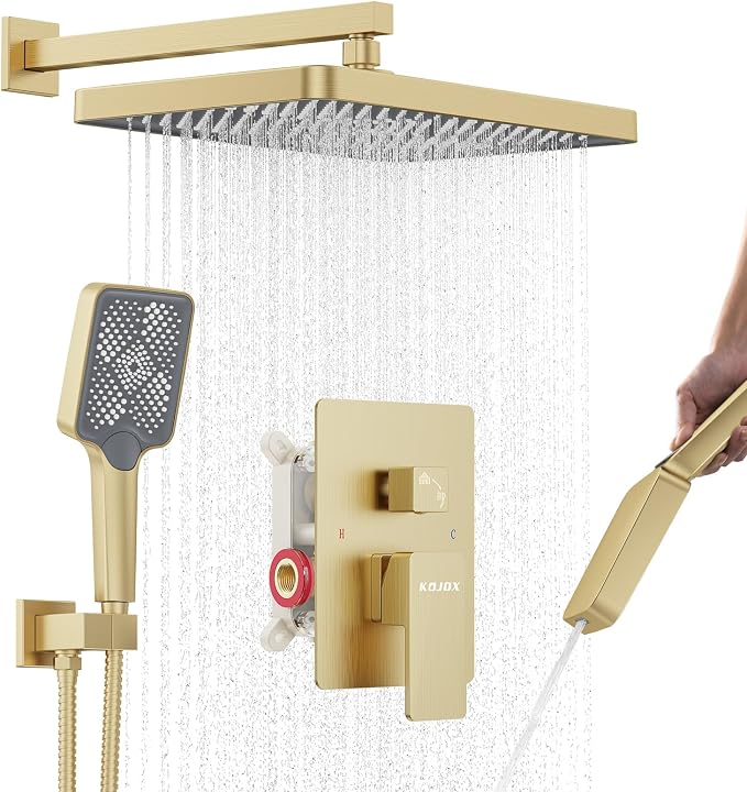 Shower System 13-Inch Rainfall Shower Head by KOJOXSANITARY