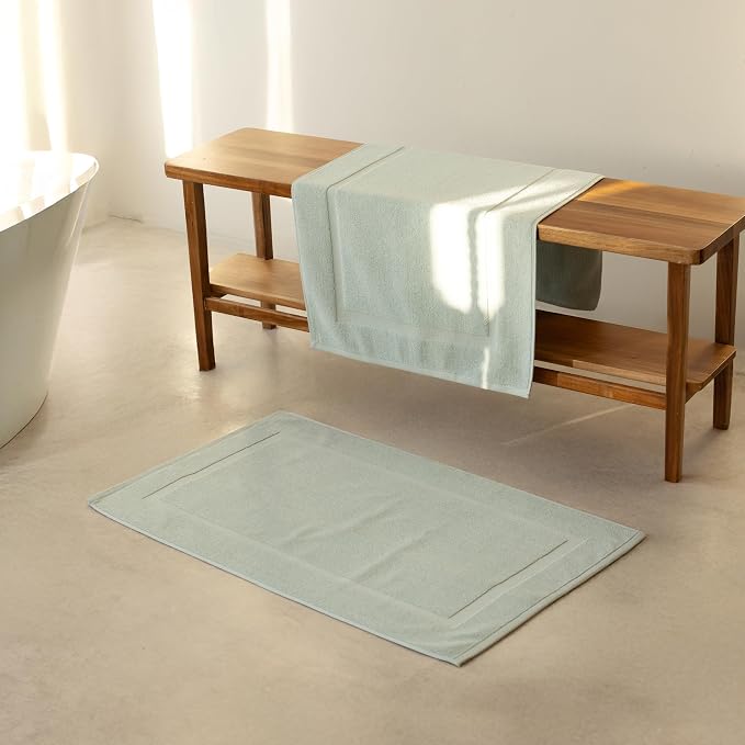 SALBAKOS 100% Turkish Cotton Bath Mat Set 2-Piece - Image 2