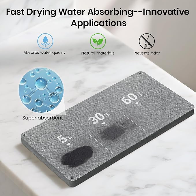 Toothbrush Holder with Quick Drying Mat—Toothbrush and Toothpaste Holders - Image 3