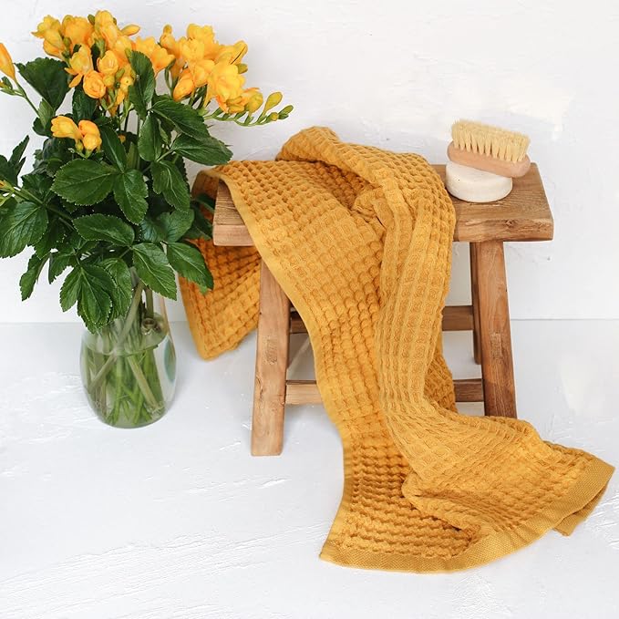sea me at home Waffle Hand Towel – 100% Turkish Cotton, Soft and Absorbent - Image 2