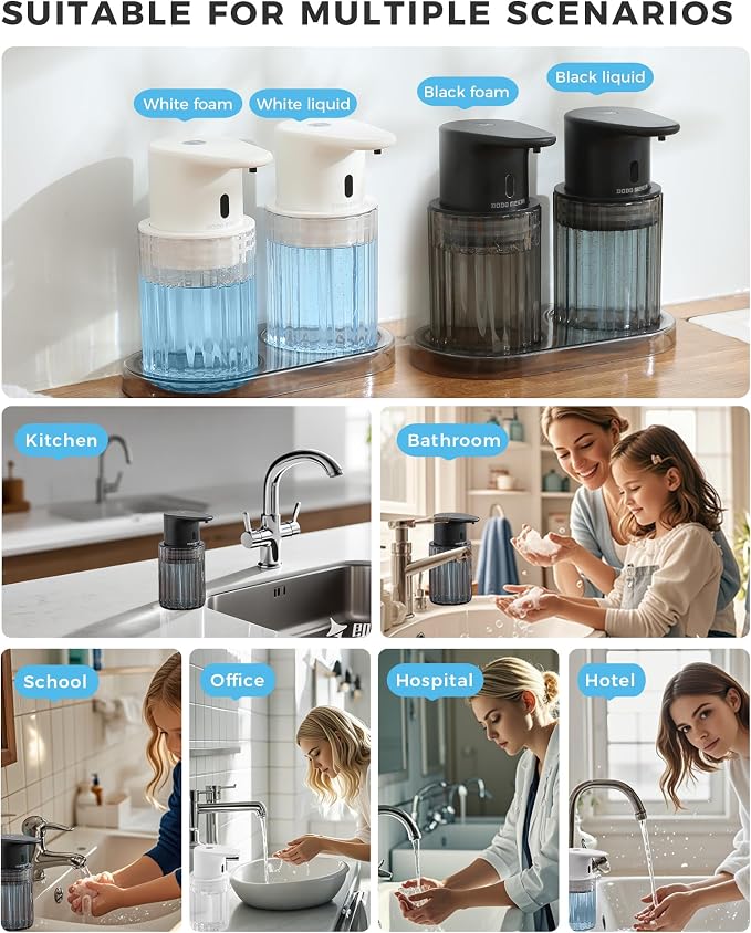Automatic Liquid Soap Dispenser Touchless, 10oz/300ml Rechargeable, 3 - Image 9