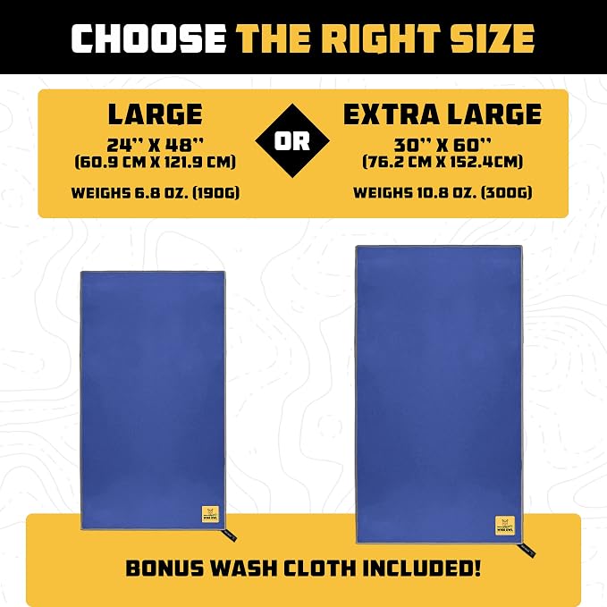 Wise Owl Outfitters Microfiber Camping Towel - Image 3