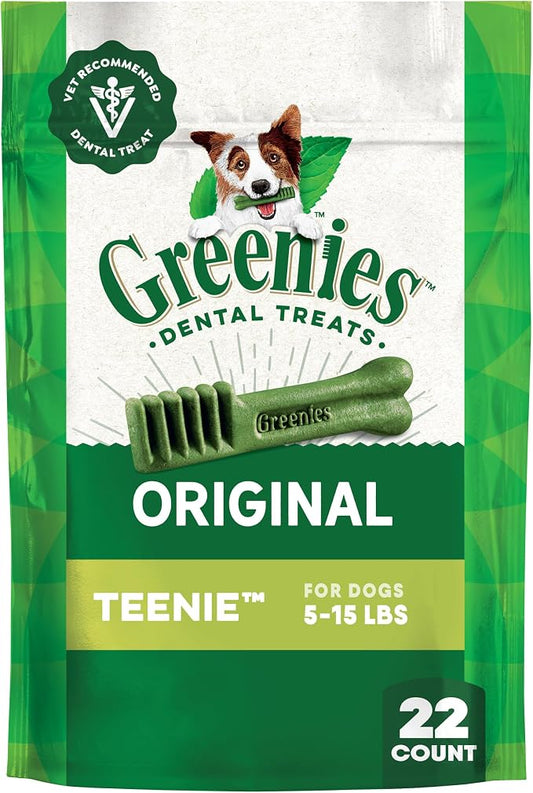 Greenies Veterinarian-Recommended Natural Dental Dog Treats Teenie Size by GREENIES