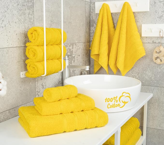 American Soft Linen Luxury 6 Piece Towel Set, 2 Bath Towels 2 Hand Towel 2 - Image 3