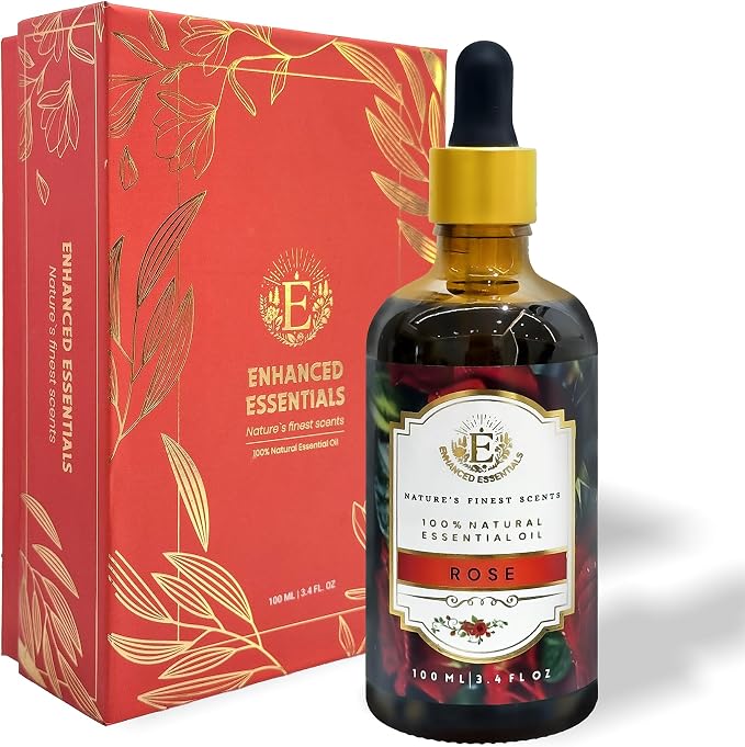 Luxurious Rose Essential Oil by Enhanced Essentials| Slow Distilled & Exotic| by Unknown