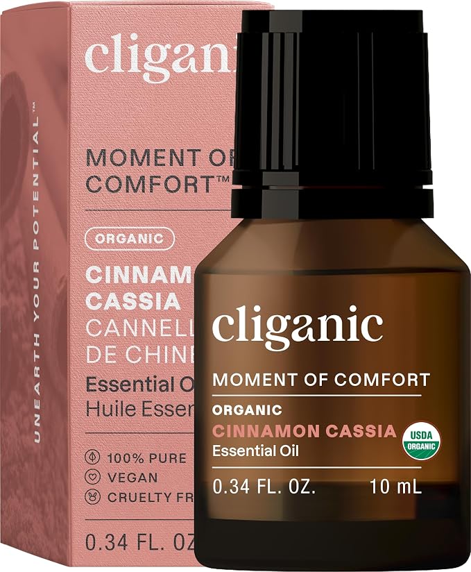 Cliganic Organic Cinnamon Cassia Essential Oil, 100% Pure Natural Undiluted by Cliganic