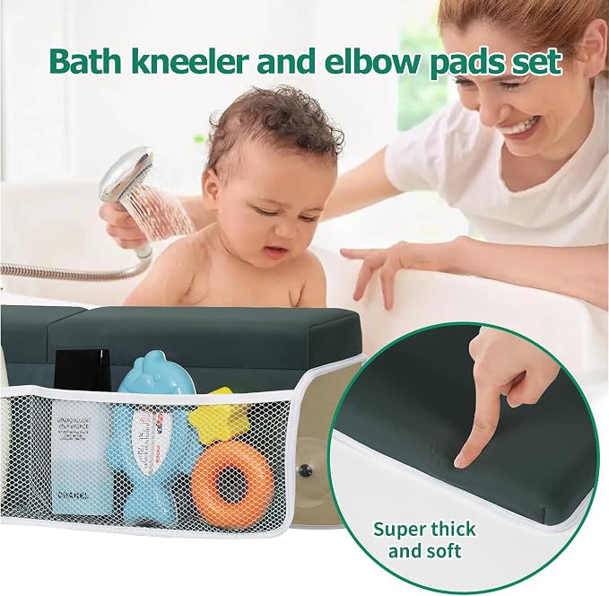 Comfortable Baby Bath Kneeler and Elbow Rest Pad Set, Thick Memory Foam Bath - Image 5
