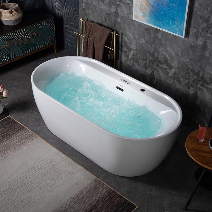 WOODBRIDGE 72" x 35-3/8" Whirlpool and Air Bath Heated Soaking Combination Tub - Image 21
