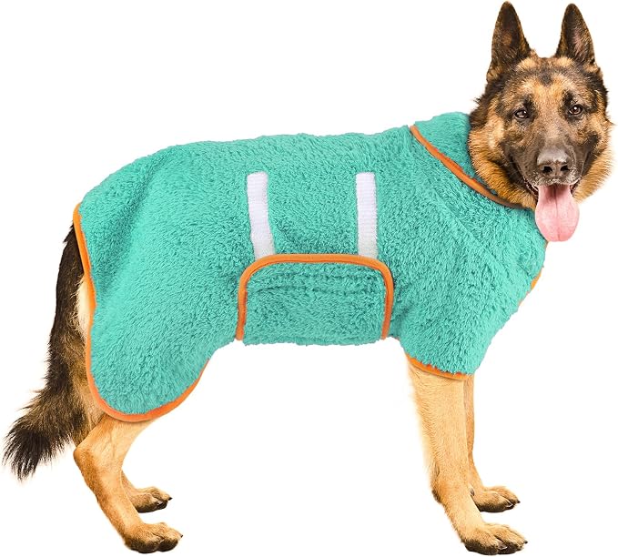 Bienbee Dog Bathrobe, Quick Drying Super Absorbent Dog Robes by Bienbee