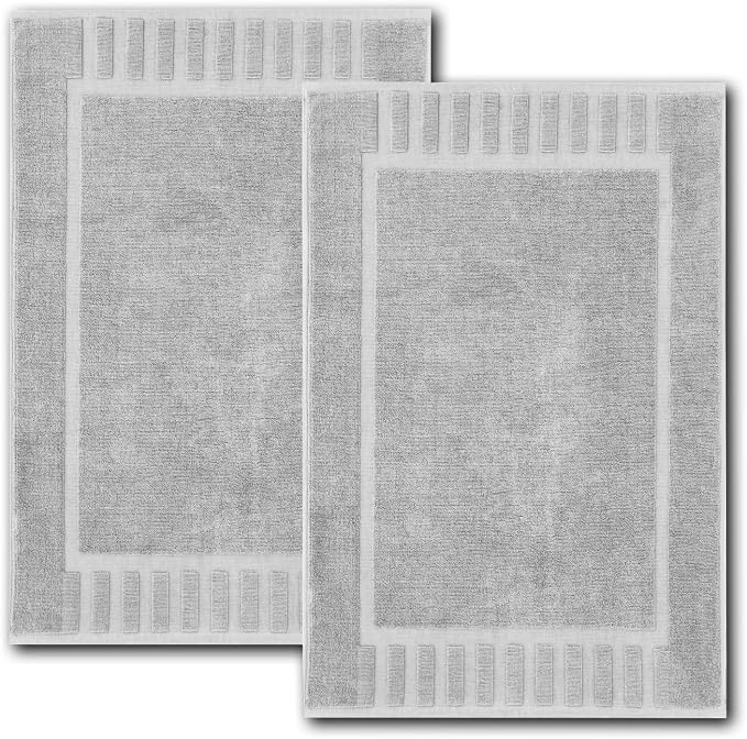 White Classic Luxury Bath Mat Floor Towel Set by WhiteClassic