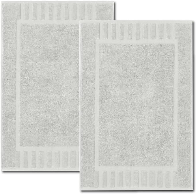 White Classic Luxury Bath Mat Floor Towel Set by WhiteClassic