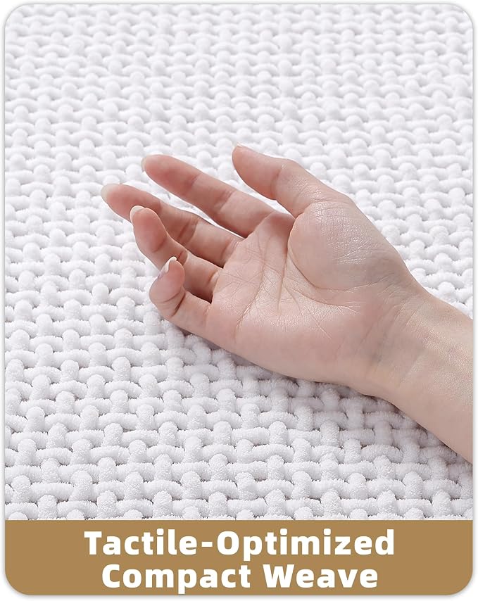 Color&Geometry Rubber Backed Waffle Bath Mat Non Slip Machine Washable Bathroom - Image 5