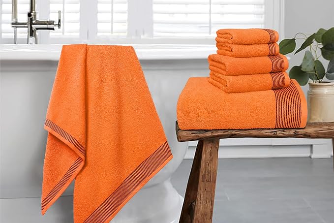 Belizzi Home 100% Cotton Ultra Soft 6 Pack Towel Set, Contains 2 Bath Towels - Image 5