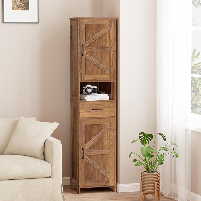 Homhedy 67" H Tall Bathroom Storage Cabinet - Image 6