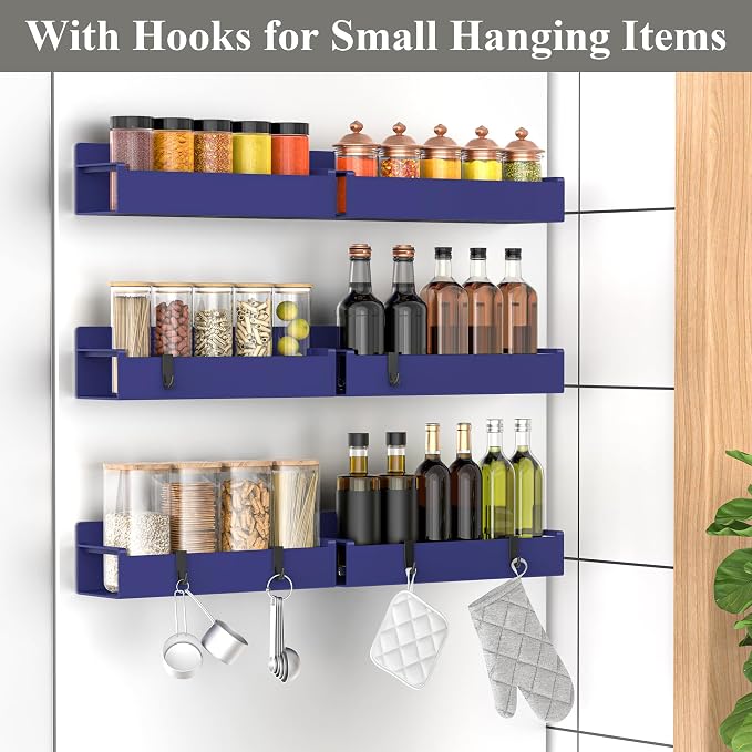 6 Pack Magnetic Spice Rack Organizer - Image 2