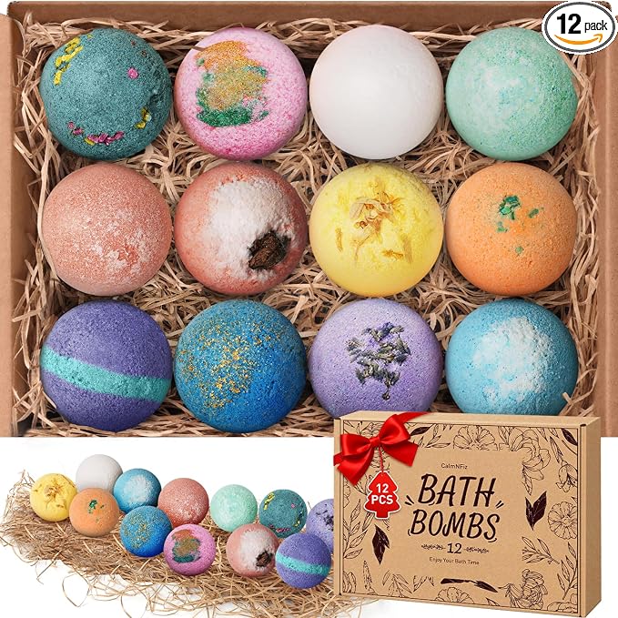 Bath Bombs for Women, Natural Bubble Bathbombs by CalmNFiz