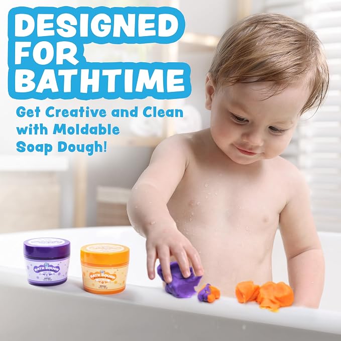 Tub Works® Bath Dough™ Moldable Kids Soap Bath Toy, Variety 6 Pack | Shape - Image 2