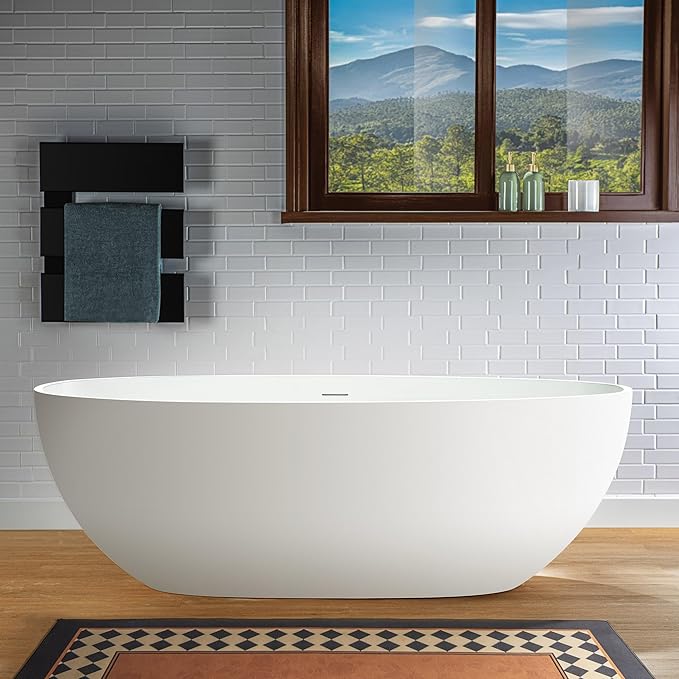 WOODBRIDGE 61 in. x 30.75 in. Stone Resin Luxury Contemporary Solid Surface by WOODBRIDGE
