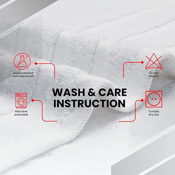Infinitee Xclusives 100% Cotton Luxury Bath Towels Set of 2 - Image 6