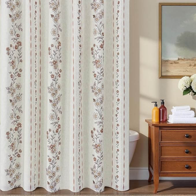 ORTIGIA Farmhouse Floral Shower Curtains by ORTIGIA