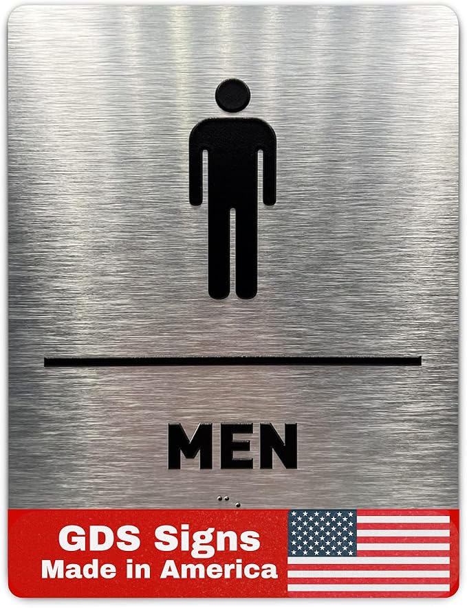 Men Bathroom Sign by GDS by GDS